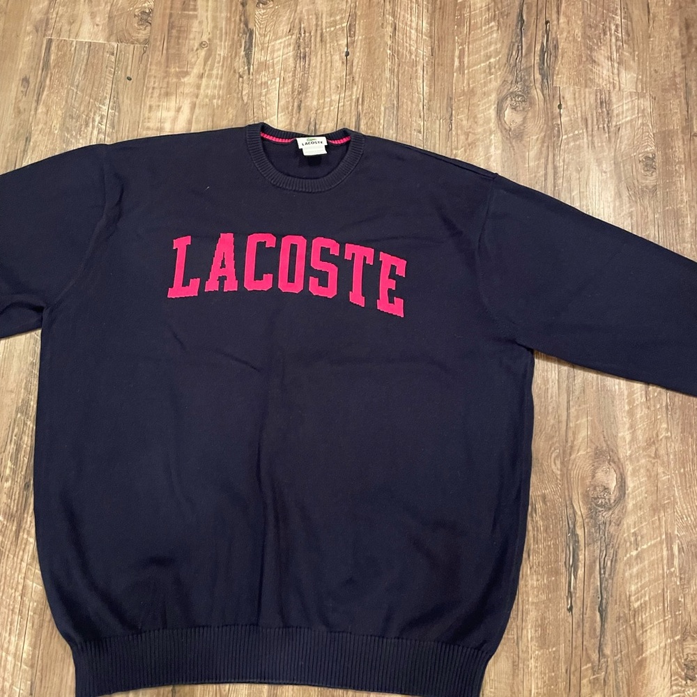Authentic Men’s Navy Blue Lacoste Cardigan XXL in Great Condition